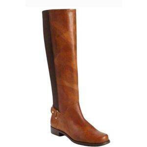 STUART WEITZMAN Accumulate Tall Panel Leather Riding Boot Size 6.5M